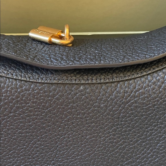 Songmont Luna Onyx Shoulder Bag with Gold Accents - Picture 6 of 14